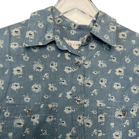 AG x Liberty Art Fabrics | Floral Chambray Button Down | Small | Made in USA - Picture 3 of 9